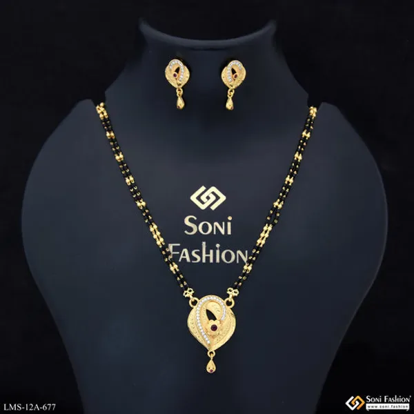Latest_Design_Gold_Plated_Mangalsutra_Set_For_Women_Style_A677