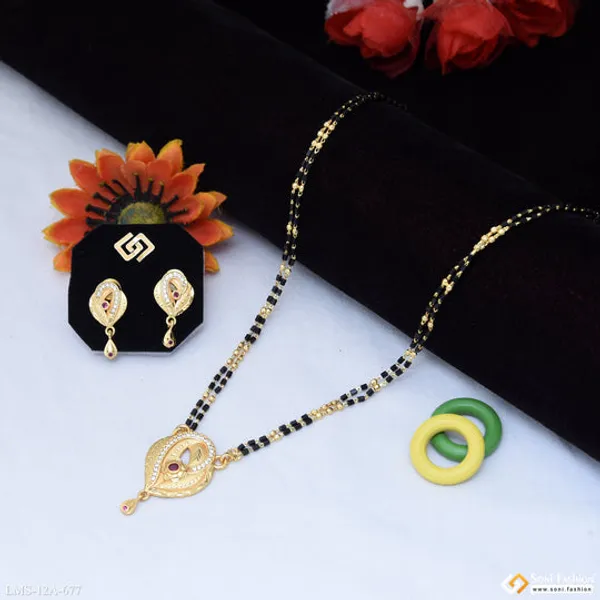 Latest_Design_Gold_Plated_Mangalsutra_Set_For_Women_Style_A677