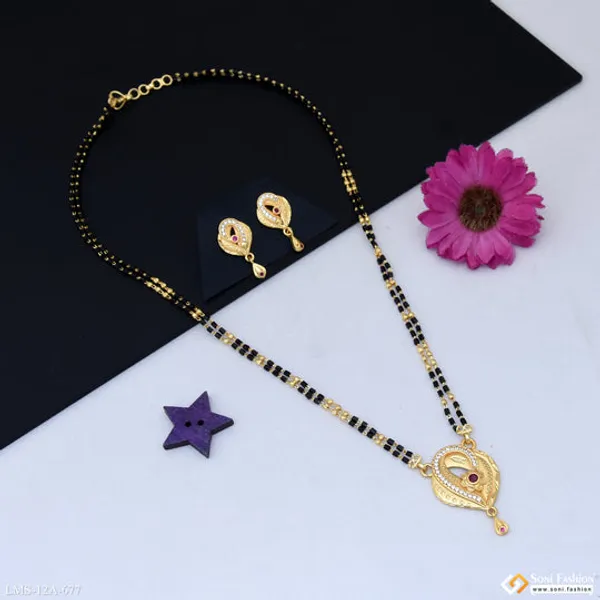 Latest_Design_Gold_Plated_Mangalsutra_Set_For_Women_Style_A677
