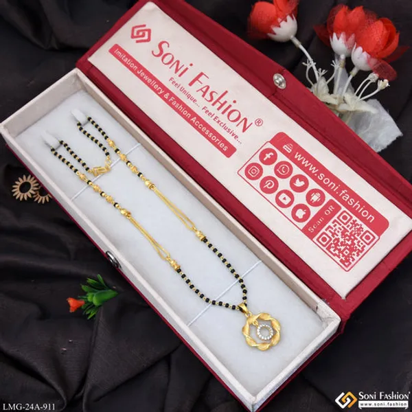 1_Gram_Gold_Plated_New_Style_Mangalsutra_For_Women_Style_A911