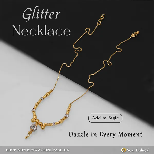 1_Gram_Gold_Plated_With_Diamond_Glittering_Design_Necklace_For_Ladies_Style_A103