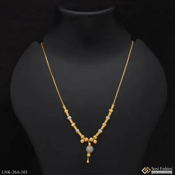 1_Gram_Gold_Plated_With_Diamond_Glittering_Design_Necklace_For_Ladies_Style_A103
