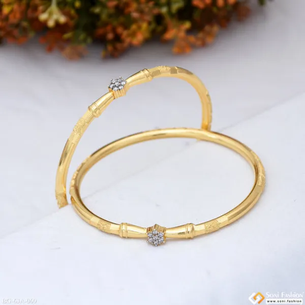 1_Gram_Gold_Plated_Dazzling_Design_Bangles_For_Ladies_Style_A060