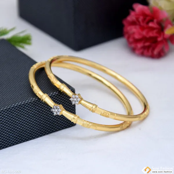1_Gram_Gold_Plated_Dazzling_Design_Bangles_For_Ladies_Style_A060