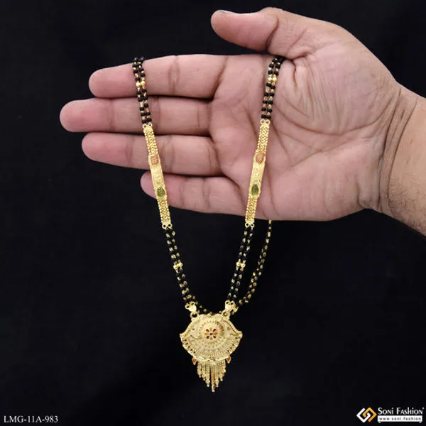 Finely_Detailed_Gold_Plated_Mangalsutra_For_Women_Style_A983