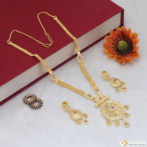 Casual_Design_Gold_Plated_Necklace_Set_For_Women_Style_B258
