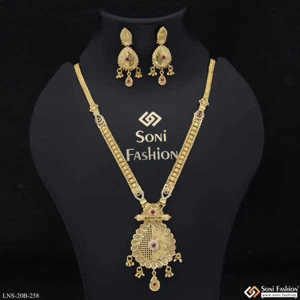 Casual_Design_Gold_Plated_Necklace_Set_For_Women_Style_B258