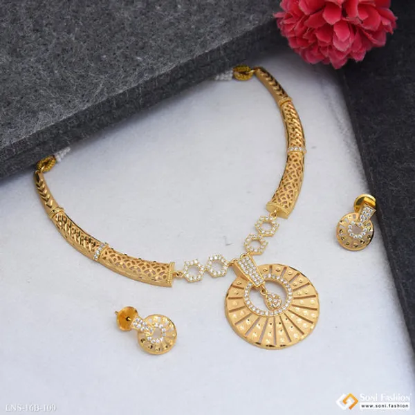 Fashionable_Gold_Plated_Necklace_Set_For_Women_Style_B100