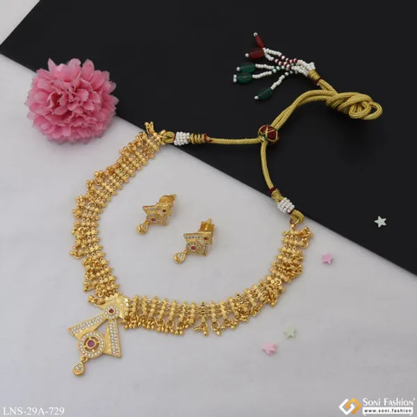 Fashionable_Fancy_Design_Gold_Plated_Necklace_Set_For_Women_Style_A729