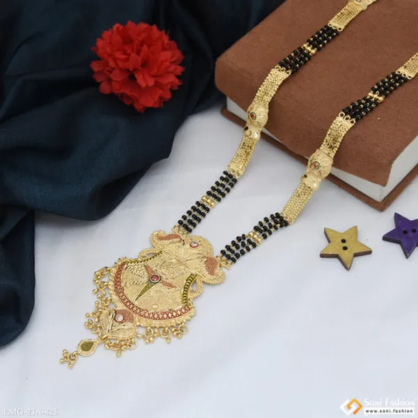 3_Line_Eye_Catching_Design_Gold_Plated_Mangalsutra_For_Women_Style_A825