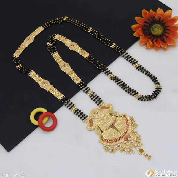 3_Line_Eye_Catching_Design_Gold_Plated_Mangalsutra_For_Women_Style_A825