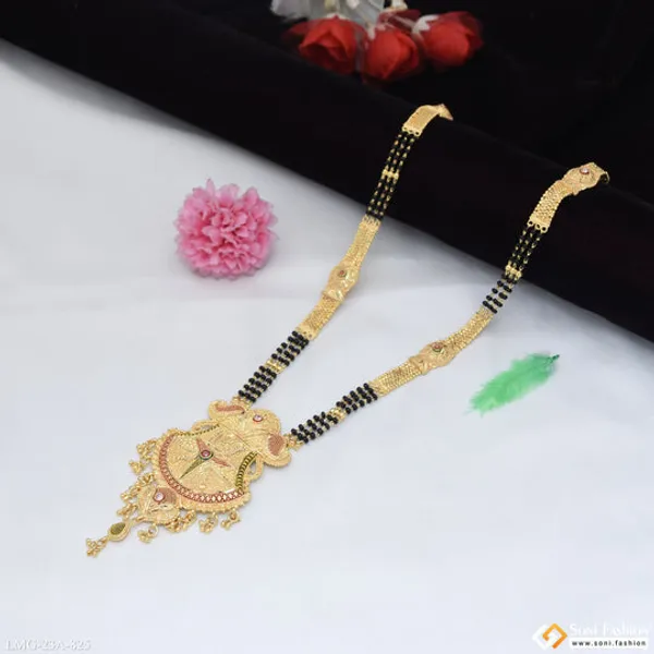 3_Line_Eye_Catching_Design_Gold_Plated_Mangalsutra_For_Women_Style_A825