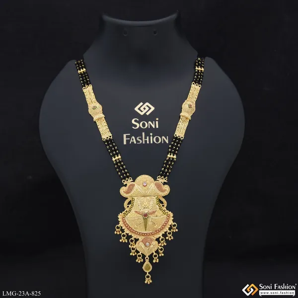 3_Line_Eye_Catching_Design_Gold_Plated_Mangalsutra_For_Women_Style_A825