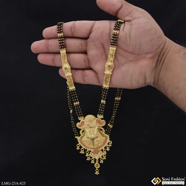 3_Line_Eye_Catching_Design_Gold_Plated_Mangalsutra_For_Women_Style_A825
