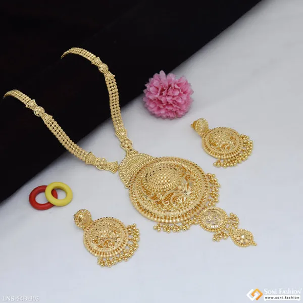 1_Gram_Gold_Plated_Superior_Quality_Necklace_Set_For_Women_Style_B303