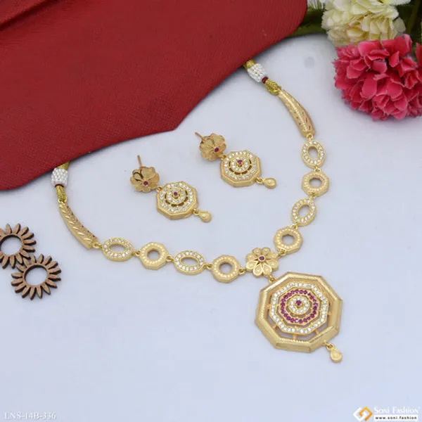 New_Style_Gold_Plated_Necklace_Set_For_Women_Style_B336