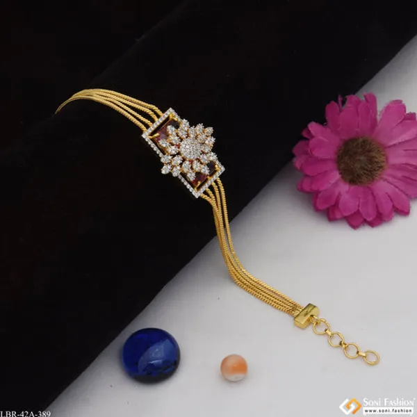 1_Gram_Gold_Plated_Glamorous_Design_Bracelet_For_Ladies_Style_A389