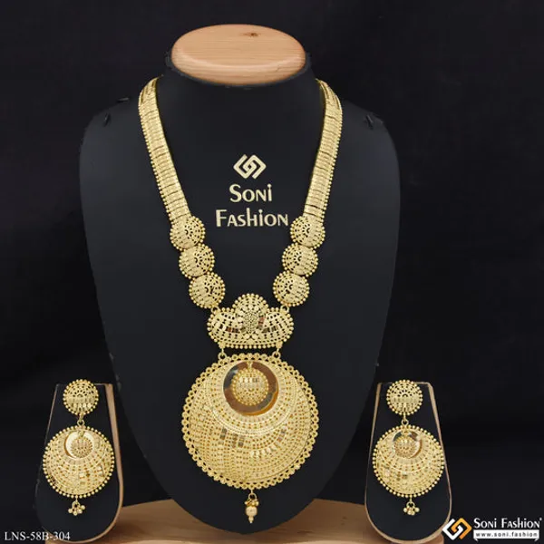 1_Gram_Gold_Plated_Exclusive_Design_Necklace_Set_For_Women_Style_B304