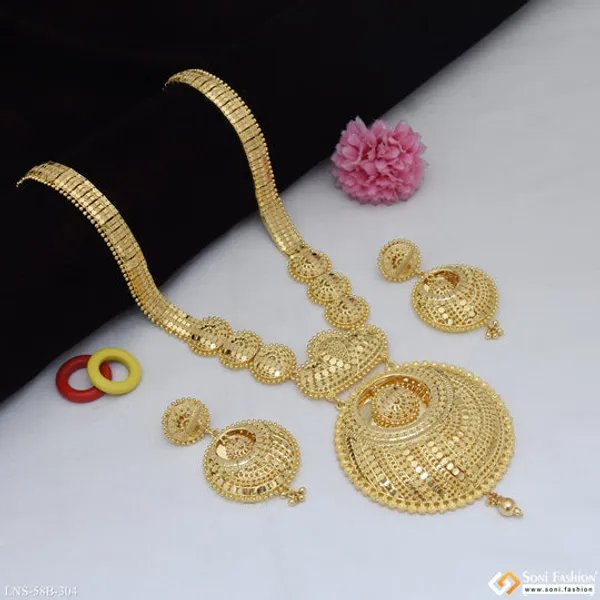 1_Gram_Gold_Plated_Exclusive_Design_Necklace_Set_For_Women_Style_B304