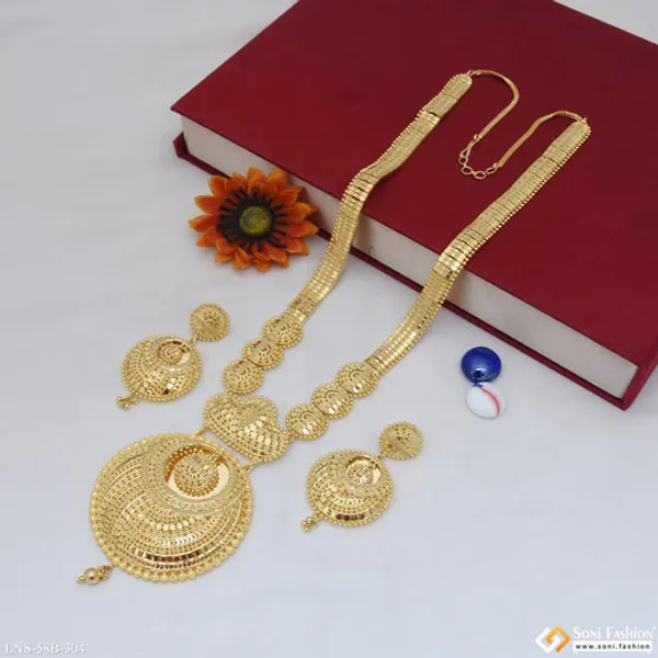 1_Gram_Gold_Plated_Exclusive_Design_Necklace_Set_For_Women_Style_B304