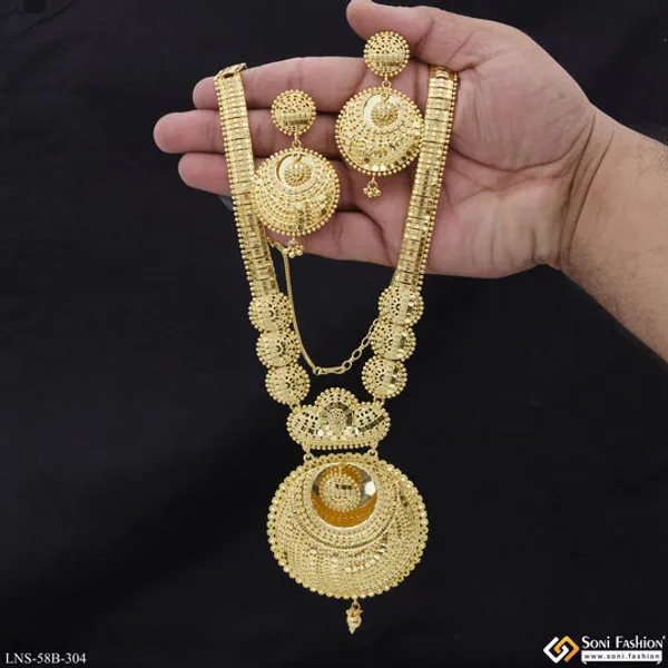 1_Gram_Gold_Plated_Exclusive_Design_Necklace_Set_For_Women_Style_B304