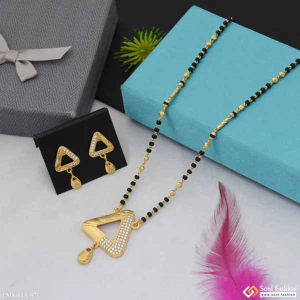 Glamorous_Design_Gold_Plated_Mangalsutra_Set_For_Women_Style_A571