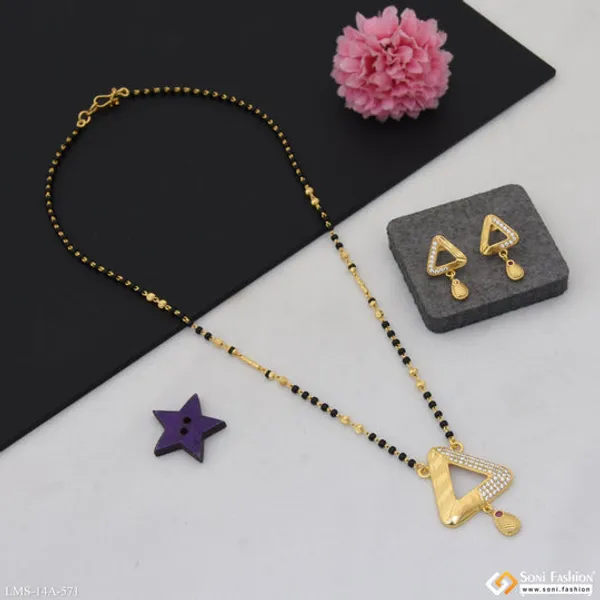 Glamorous_Design_Gold_Plated_Mangalsutra_Set_For_Women_Style_A571