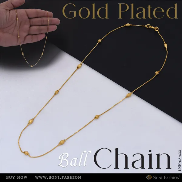 Superior_Quality_Gold_Plated_Ball_Chain_For_Ladies_Style_A633