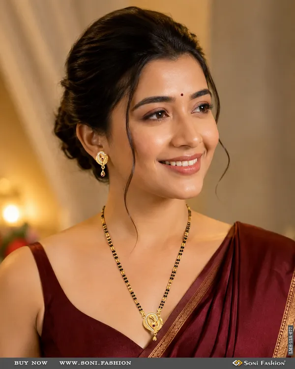 Latest_Design_Gold_Plated_Mangalsutra_Set_For_Women_Style_A677