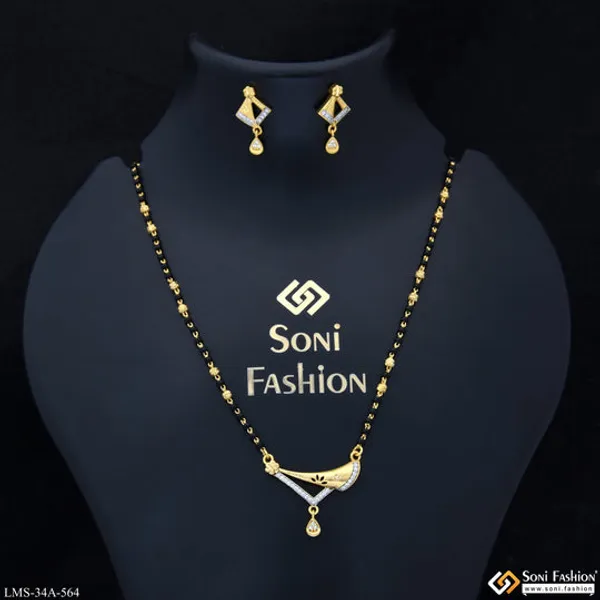 1_Gram_Gold_Plated_Cool_Design_Mangalsutra_Set_For_Women_Style_A564