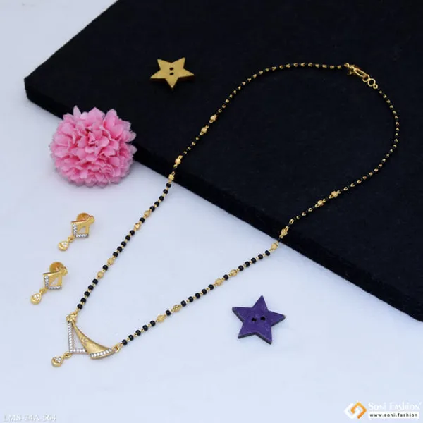 1_Gram_Gold_Plated_Cool_Design_Mangalsutra_Set_For_Women_Style_A564