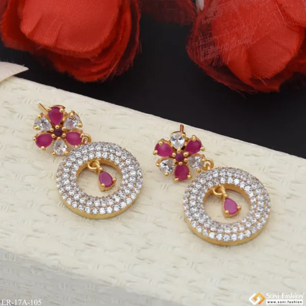 1_Gram_Gold_Plated_With_Diamond_High_Class_Design_Earrings_For_Lady_Style_A105