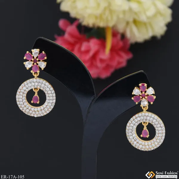 1_Gram_Gold_Plated_With_Diamond_High_Class_Design_Earrings_For_Lady_Style_A105