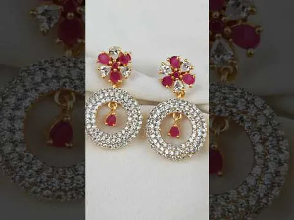 1_Gram_Gold_Plated_With_Diamond_High_Class_Design_Earrings_For_Lady_Style_A105