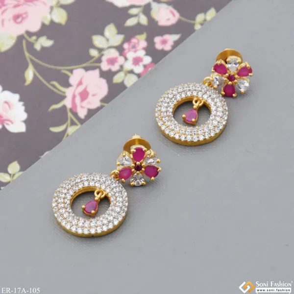 1_Gram_Gold_Plated_With_Diamond_High_Class_Design_Earrings_For_Lady_Style_A105