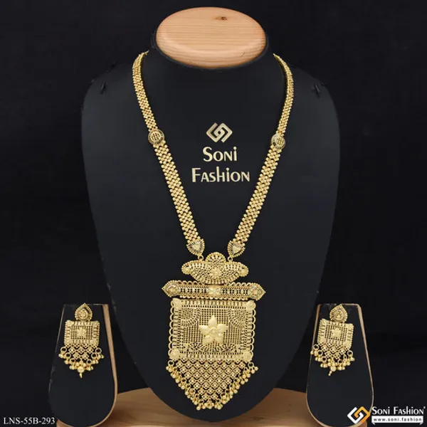 1_Gram_Gold_Plated_Exclusive_Design_Necklace_Set_For_Women_Style_B293
