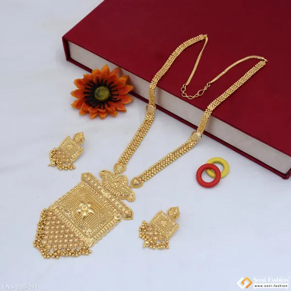 1_Gram_Gold_Plated_Exclusive_Design_Necklace_Set_For_Women_Style_B293