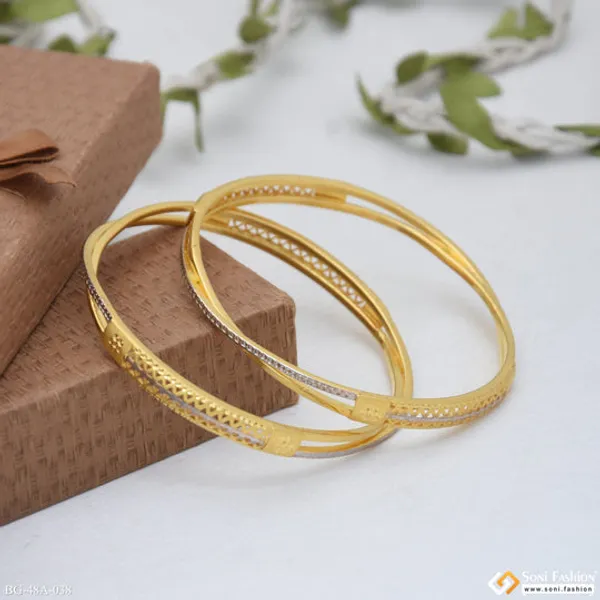 1_Gram_Gold_Plated_Graceful_Design_Bangles_For_Ladies_Style_A038