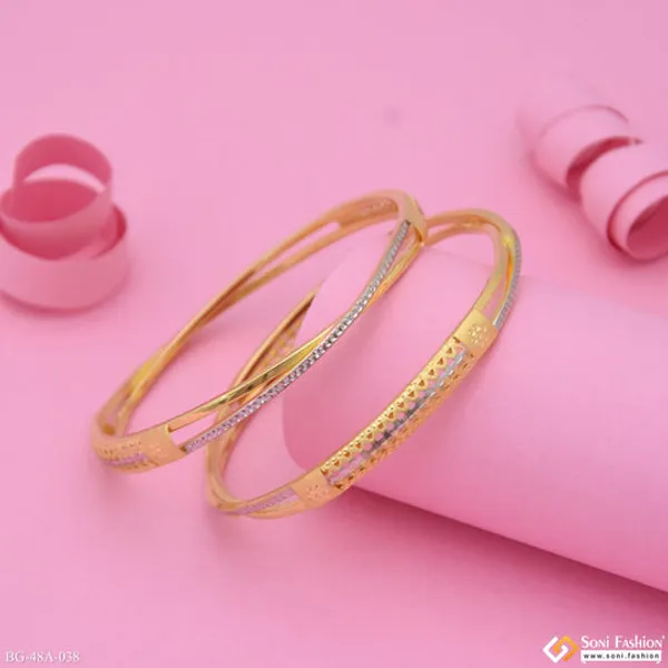 1_Gram_Gold_Plated_Graceful_Design_Bangles_For_Ladies_Style_A038