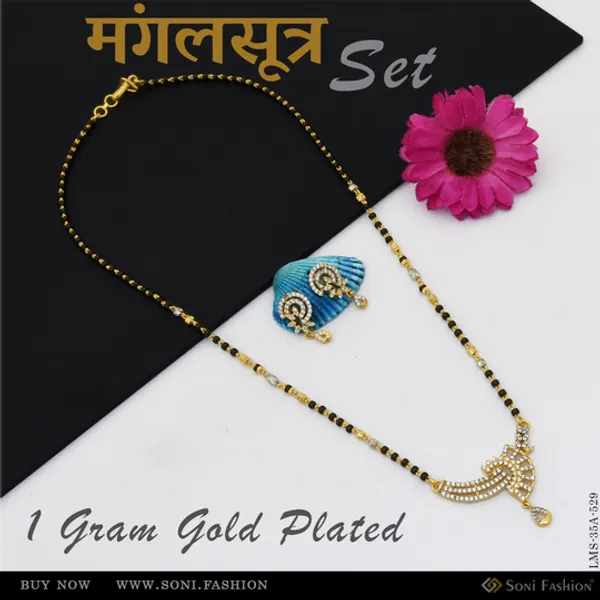 1_Gram_Gold_Plated_New_Style_Mangalsutra_Set_For_Women_Style_A529