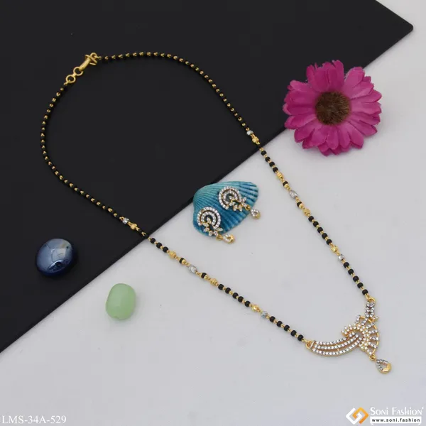 1_Gram_Gold_Plated_New_Style_Mangalsutra_Set_For_Women_Style_A529