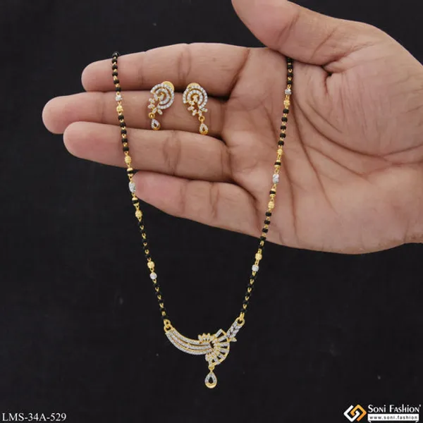 1_Gram_Gold_Plated_New_Style_Mangalsutra_Set_For_Women_Style_A529