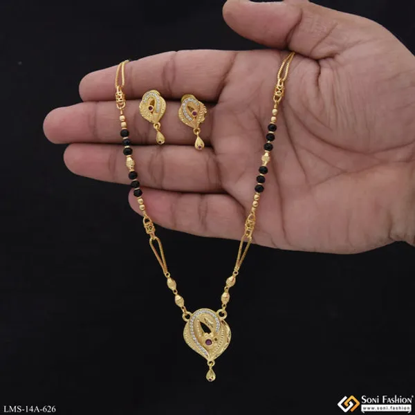 Fashionable_Gold_Plated_Mangalsutra_Set_For_Women_Style_A626