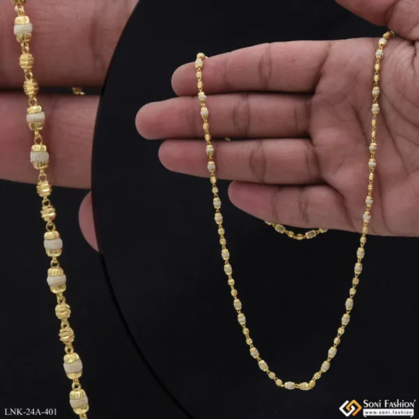 1_Gram_Gold_Plated_Beautiful_Design_Unique_Design_Tulsi_Mala_For_Women_Style_A401