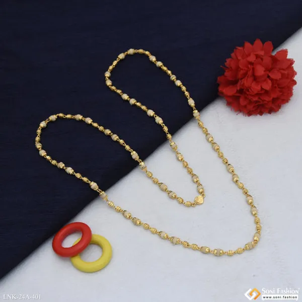 1_Gram_Gold_Plated_Beautiful_Design_Unique_Design_Tulsi_Mala_For_Women_Style_A401