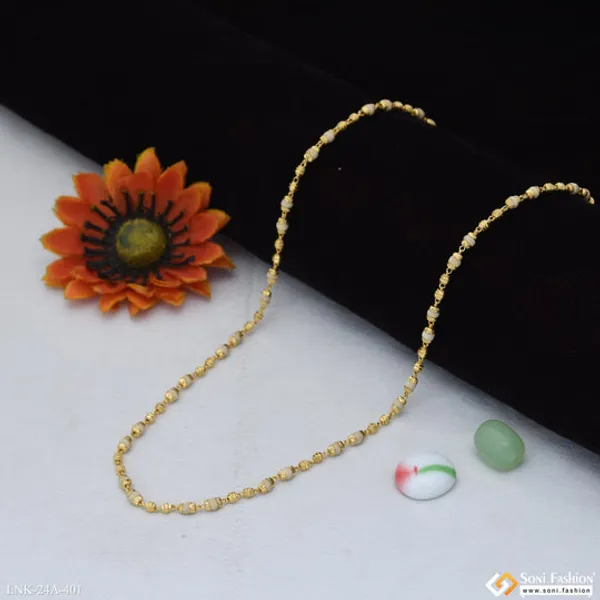1_Gram_Gold_Plated_Beautiful_Design_Unique_Design_Tulsi_Mala_For_Women_Style_A401