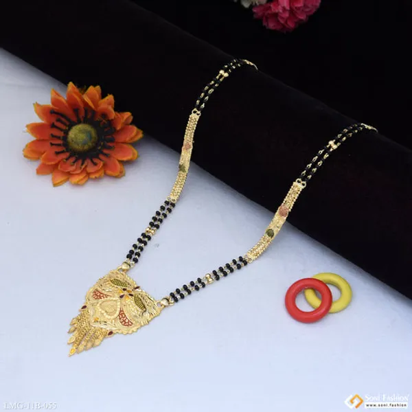 Glittering_Design_Gold_Plated_Mangalsutra_For_Women_Style_B055