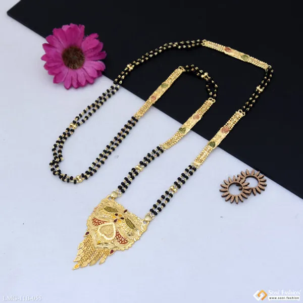 Glittering_Design_Gold_Plated_Mangalsutra_For_Women_Style_B055
