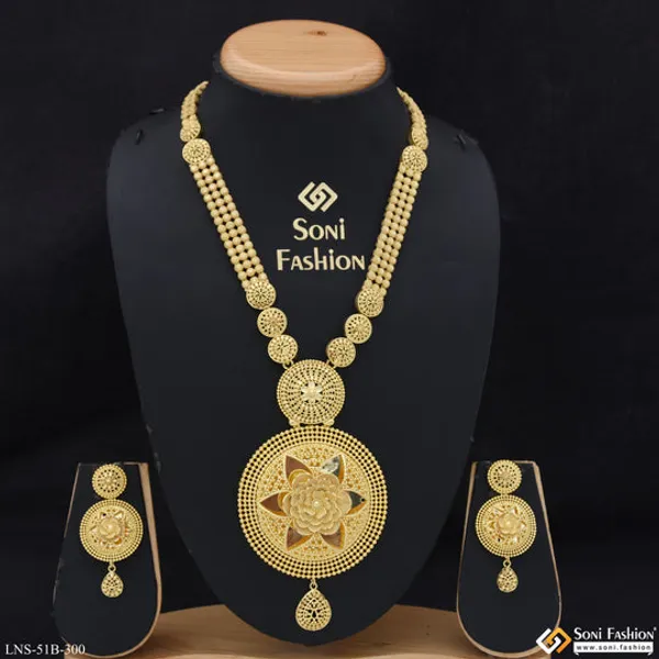 1_Gram_Gold_Plated_Latest_Design_Necklace_Set_For_Women_Style_B300
