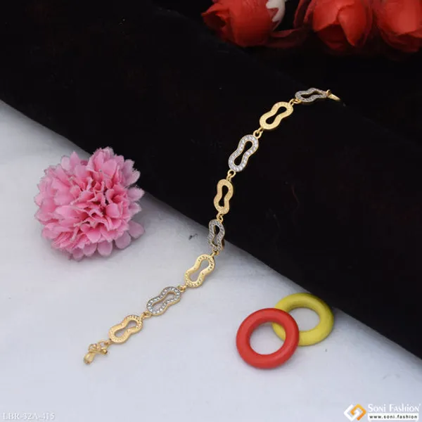 1_Gram_Gold_Plated_Bracelet_For_Ladies_Style_A415